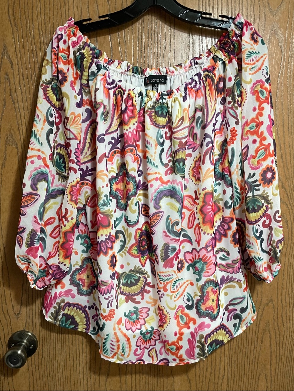 Floral Paisley Blouse in White/Multi